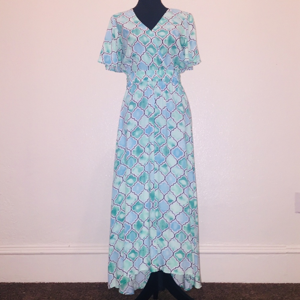 Tommy Bahama Mumbai medallion maxi dress and dusty teal